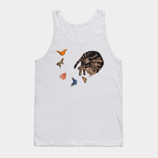 Sleeping Cat with Butterflies Tank Top